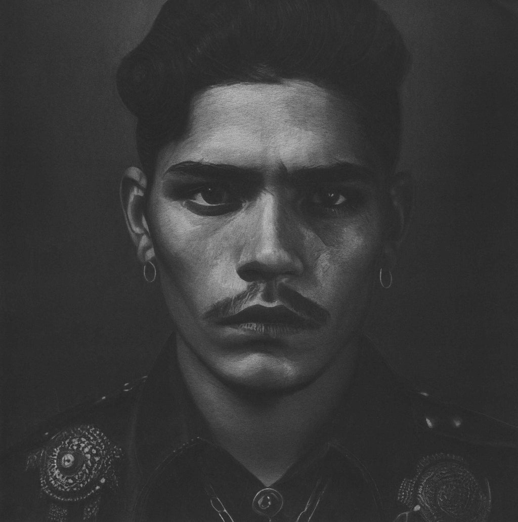 Seth Jennemann Fine Art Portrait Drawing - Todo Tiene Su Fin - Armando - Artwork of Hispanic Male Age 24