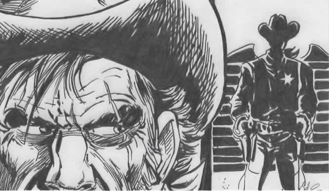 Comic Style Art of Cowboys by Seth Jennemann