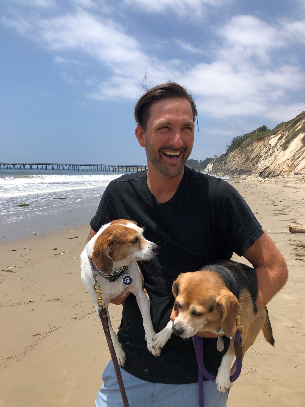 Seth Jennemann Photo On The Beach With Dogs