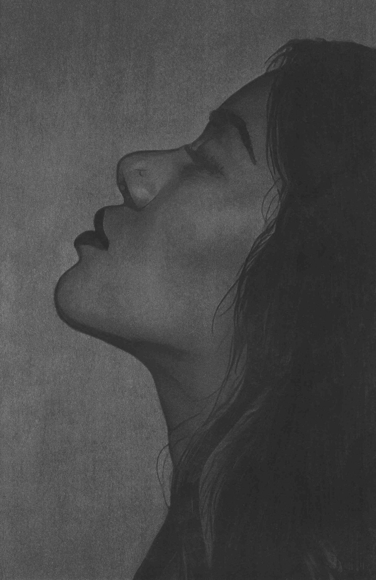 Elizabeth Lizzie Jennemann - Seth Jennemann Pencil Portrait Drawing - "Wait" - Asian Woman Artwork