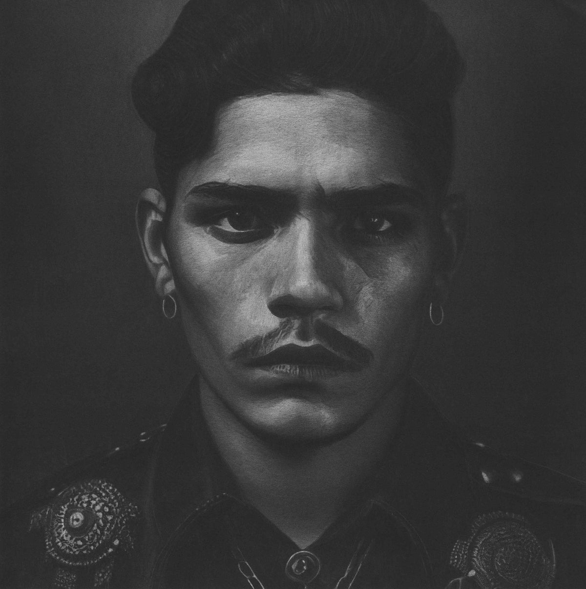 Seth Jennemann Fine Art Portrait Drawing - Todo Tiene Su Fin - Armando - Artwork of Hispanic Mexican Male Age 24