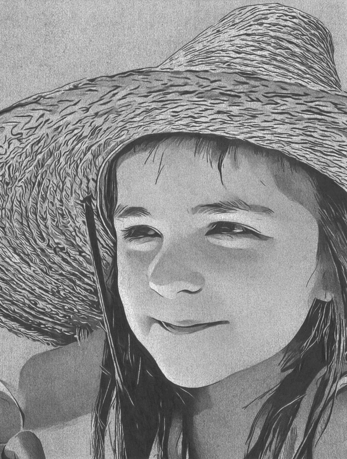 Seth Jennemann Pencil Pop Art Portrait Drawing - Shade And Honey - Kid 