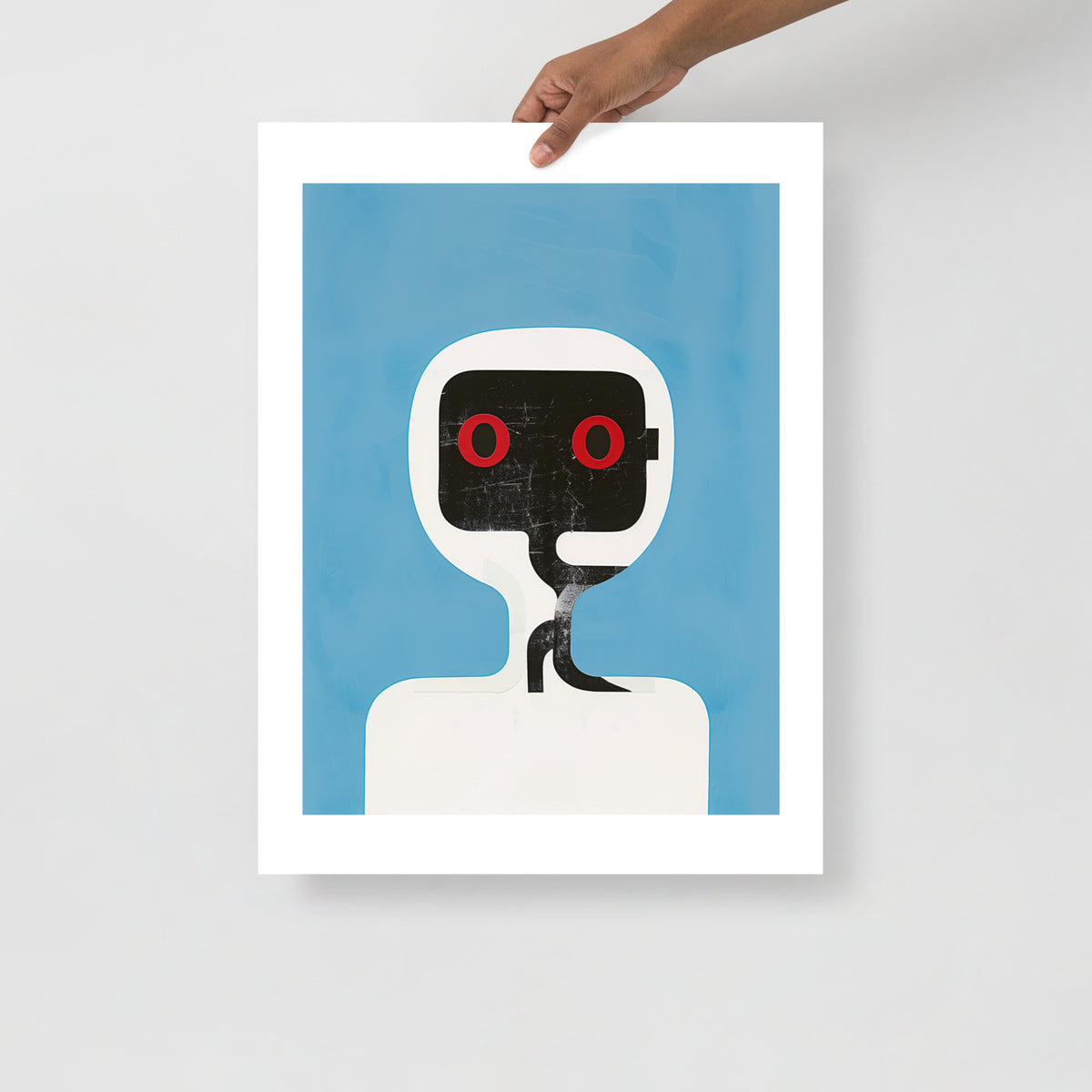 "Blue Screen Stare" - Print With Border