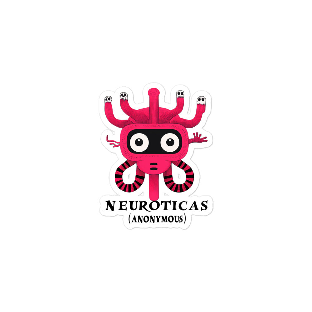 "Staring Into The Abyss But It Blinked First" - NEUROTICAS (Anonymous) Sticker