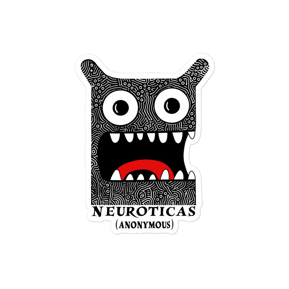 "Signal Lost, Anxiety On" - NEUROTICAS (Anonymous) Sticker