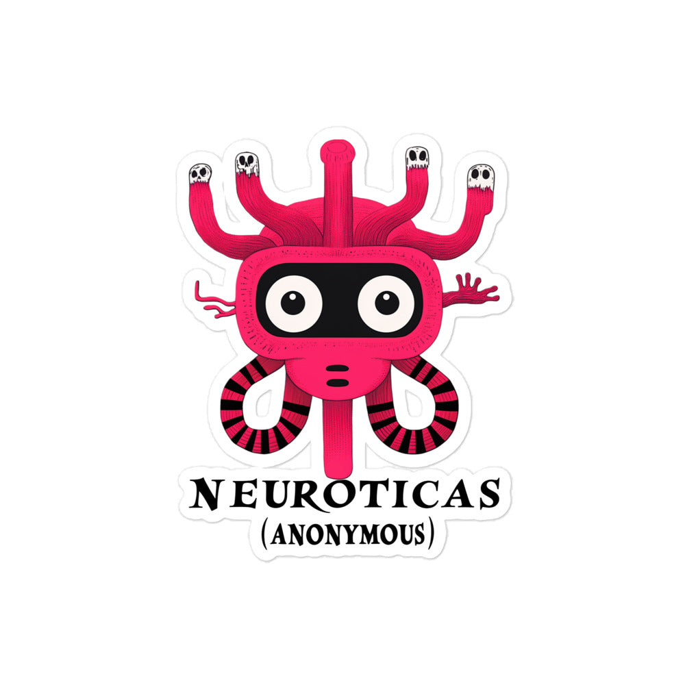 "Staring Into The Abyss But It Blinked First" - NEUROTICAS (Anonymous) Sticker