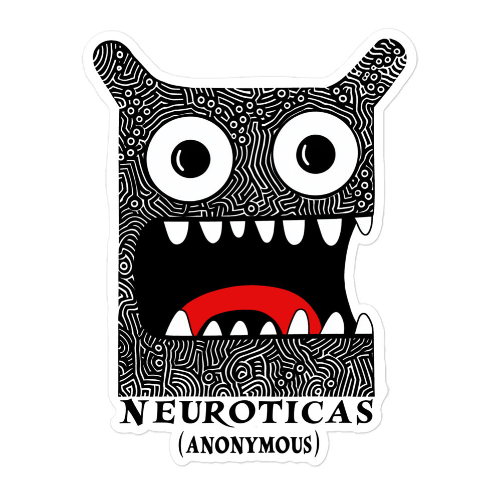 "Signal Lost, Anxiety On" - NEUROTICAS (Anonymous) Sticker