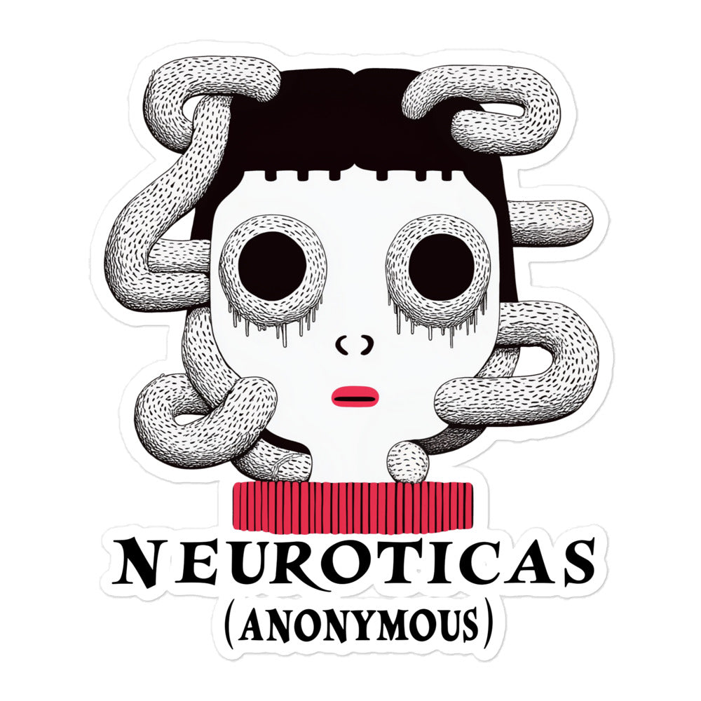 "Thought Loops And Tear Trails" - NEUROTICAS (Anonymous) Sticker